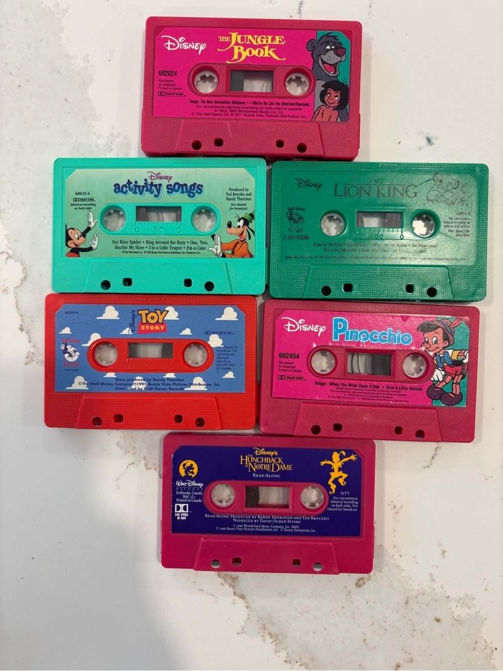 VINTAGE Cassette Lot of Kids Cassettes six Disney